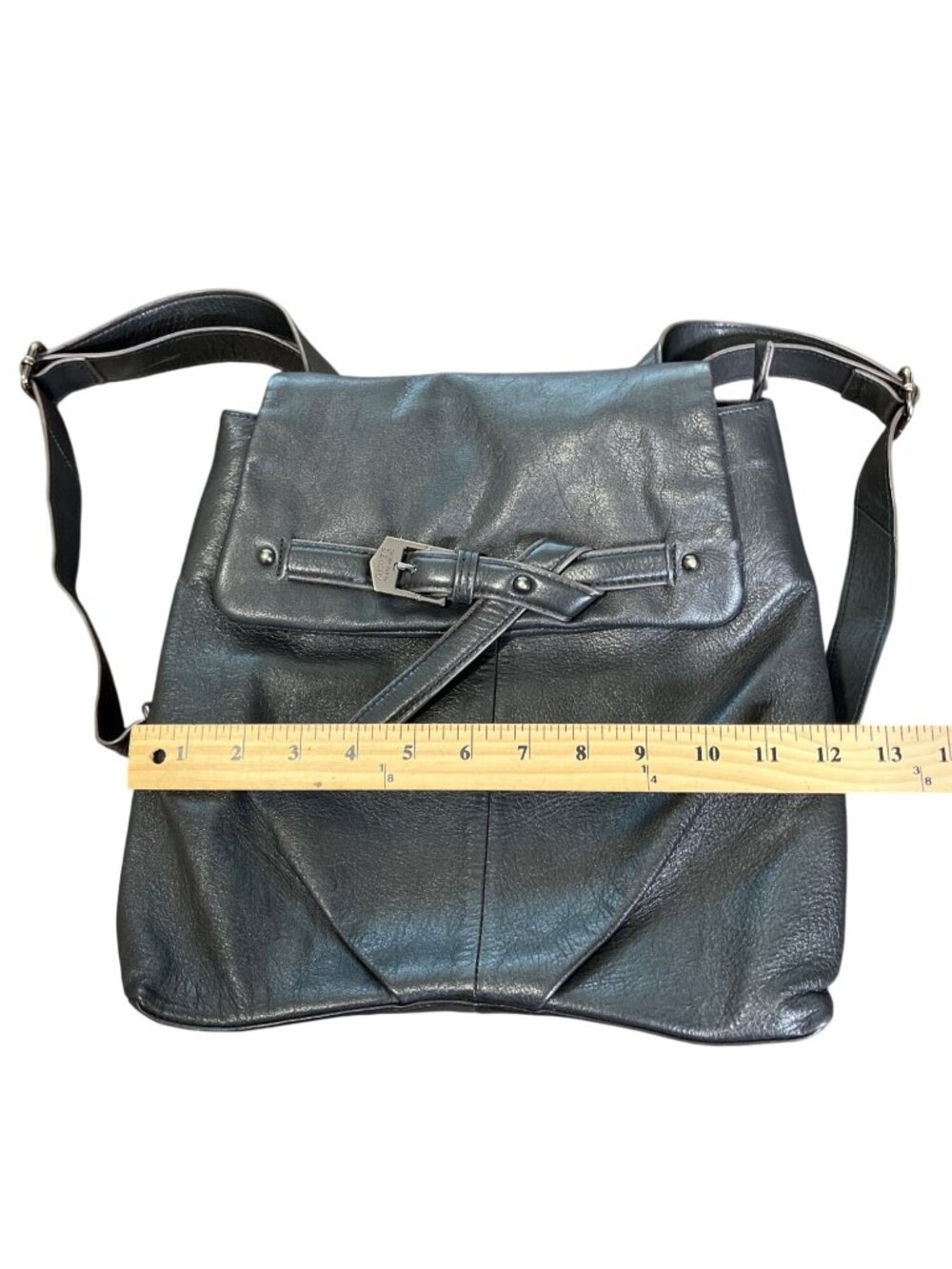 Aimee Kestenberg Black Leather Backpack Convertible Shoulder Bag - Picture 4 of 10